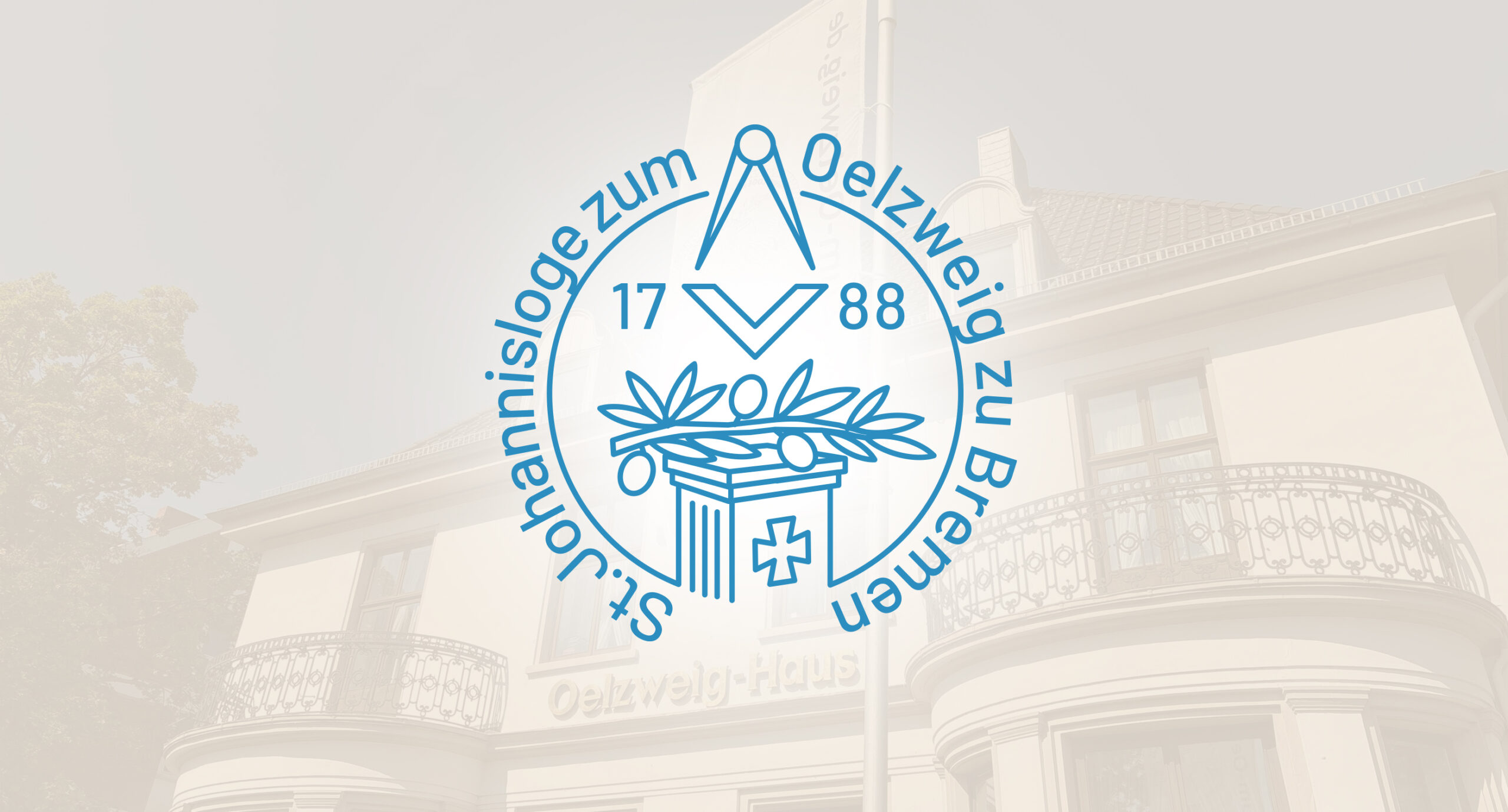 Blaues Logo OxyCare auf gelbem Grund